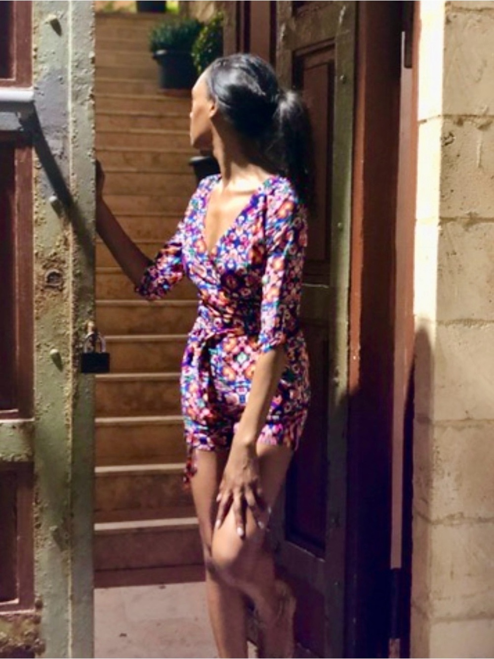 Yumi Kim Multicolor Wrap Romper - - Picture 4 of 6